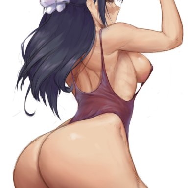 jujutsu kaisen, utahime iori, duffmox, 1girls, ass, ass focus, big ass, big butt, black hair, breasts, brown eyes, female, female focus, female only, light skin