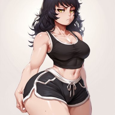 rwby, blake belladonna, relaps63, big ass, breasts, female, female only, gym uniform, jlullaby (style), ai generated