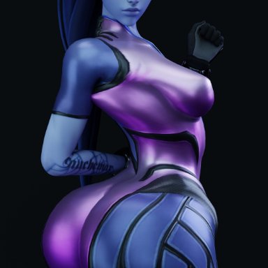 blizzard entertainment, overwatch, overwatch 2, widowmaker, cpt-flapjack, lieutenant flapjack, 1girls, ass, ass focus, big ass, bodysuit, female, female only, huge ass, large ass