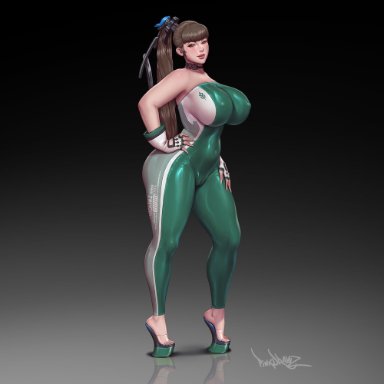 shift up, stellar blade, eve (stellar blade), pinkdrawz, 1girls, ass, big ass, big breasts, breasts, bust, busty, chest, curvaceous, curvy, curvy figure