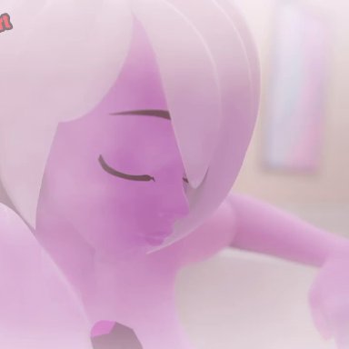 steven universe, amethyst (steven universe), infected heart, 1futa, autofellatio, autopaizuri, bath, bathroom, bathtub, cum, cum in own mouth, cum swallow, flaccid, futa only, futanari