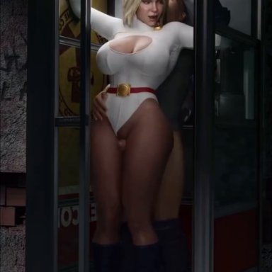 dc, dc comics, injustice 2, netherrealm studios, superman (series), karen starr, power girl, supergirl, fluffy3d, volkor, 1boy, 1girls, ass, athletic female, big ass