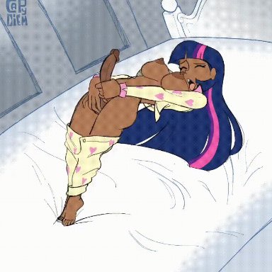 friendship is magic, my little pony, twilight sparkle (mlp), capy diem, 1dickgirl, 1futa, ahe gao, ball fondle, ball fondling, balls, ballsack, big cock, big penis, biting own lip, bouncing balls