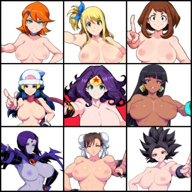 ben 10, dc, dc comics, dragon ball, dragon ball super, fairy tail, my hero academia, pokemon, pokemon dppt, street fighter, wonder woman (series), caulifla, chel, chel (the road to el dorado), chun-li