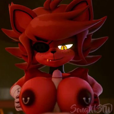 five nights at freddy's, fredina's nightclub, fexa, fexa (cally3d), fexa (cryptia), fexa (cryptiacurves), foxy (cally3d), foxy (fnaf), fap nights team, cum, cum on breasts, cum on penis, furry, light skin, light-skinned male