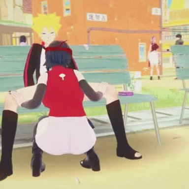 boruto: naruto next generations, naruto, naruto (series), hyuuga hinata, sakura haruno, sarada uchiha, temari, uchiha sarada, uzumaki boruto, danp, danp3d, age difference, ass, ass focus, black hair