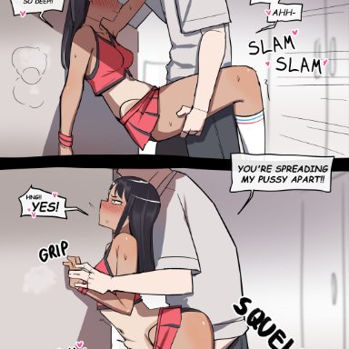 please don't bully me, nagatoro, hayase nagatoro, 1boy, 1girls, ass, black hair, dark skin, female, human, long hair, male, naked, nude, pussy, sex