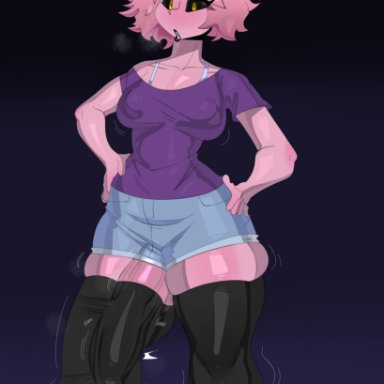 my hero academia, mina ashido, tayuri, 1futa, absolute territory, big penis, breasts, clothed, clothing, erection, futa only, futanari, huge cock, humanoid, humanoid penis