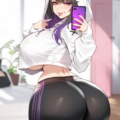 azur lane, pamiat merkuria (azur lane), floox, 1girls, alternate breast size, ass, breasts, brown hair, dat ass, female, hips, huge ass, huge breasts, light skin, light-skinned female