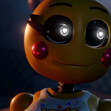 five nights at freddy's, five nights at freddy's 2, helpy, toy chica (fnaf), zentaisfm, 1boy, 1boy1girl, 1girl, 1girl1boy, ballon, bigger female, boobs, boy, chicken, chicken girl