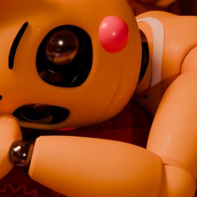 five nights at freddy's, five nights at freddy's 2, scottgames, toy chica (fnaf), lordpyro9, 1girls, animatronic, animatronic female, chicken, female, robot, sleeping, sleeping nude, 3d, 3d (artwork)