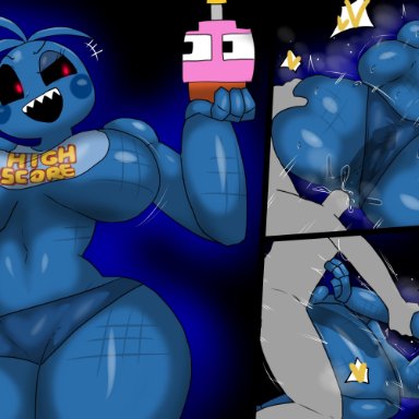 five nights at freddy's, five nights at freddy's ar, cupcake (fnaf), highscore toy chica (fnaf), toy chica (fnaf), enigi09, backboob, big ass, big breasts, big penis, bottomwear, casual nudity, female, huge ass, huge breasts