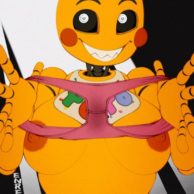 five nights at freddy's, five nights at freddy's 2, fnaf, toy chica (fnaf), toy chica (love taste), enredadera, 1girls, android, animatronic, big breasts, breasts, chicken, eyes open, female, furry