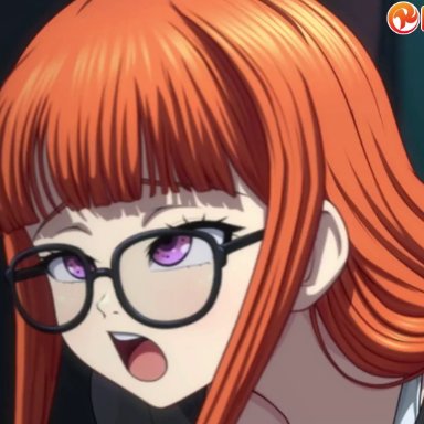 persona, persona 5, joker (persona), ren amamiya, sakura futaba, reit, 1boy, 1girls, alternate breast size, ambiguous penetration, ass, big ass, big breasts, black shirt, bottomless