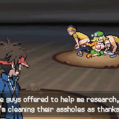 pokemon, pokemon bw, pokemon bw2, bianca (pokemon), nate (pokemon), osterzonensfw, 1girls, 2boys1girl, 3boys, after rimming, anilingus, areolae, big breasts, blonde hair, breasts