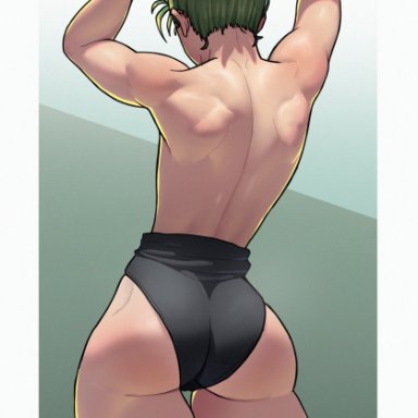 one-punch man, patreon, tatsumaki, stopu, 1girls, ass, back, back view, behind, behind view, big ass, big butt, fat ass, female, female only