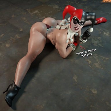 batman (series), dc, dc comics, harleen quinzel, harley quinn, harley quinn (classic), smitty34, 1girls, ass, big ass, big breasts, bottom heavy, breasts, bust, busty