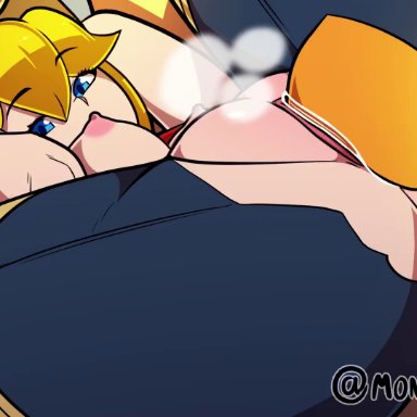 mario (series), nintendo, princess peach: showtime!, koopa, princess peach, monstralgam, barn, big penis, blonde hair, bodily fluids, bouncing breasts, breast grab, breasts, cow girl, cowgirl hat