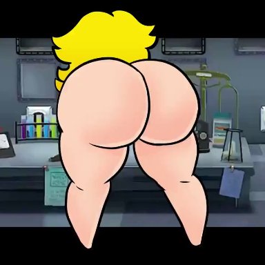 mario (series), nintendo, paper mario, paper peach, princess peach, syrupglazed, 1girls, anus, ass, ass clapping, barefoot, bedroom eyes, big ass, big breasts, big butt