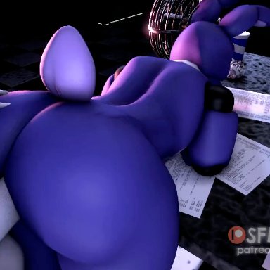 five nights at freddy's, five nights at freddy's 2, vanny (fnaf), withered bonnie, sfmmations, 1boy, 1futa, 1futanari, 1male, animatronic, anthro, backsack, begging for cum, cum in ass, cum inside