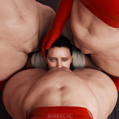 disney, lucasfilm, star wars, the force awakens, elite praetorian guard, praetorian guard, rey, sandreiio, 4girls, ass, belly, belly button, bottomless, bottomless female, breasts