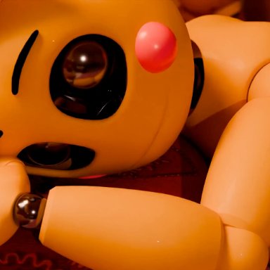 five nights at freddy's, five nights at freddy's 2, toy chica (fnaf), lordpyro9, 1girls, animatronic, animatronic female, ass, big ass, chicken, female, furry, robot, touching ass, 3d