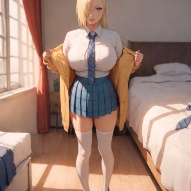 boruto: naruto next generations, naruto, naruto (series), naruto shippuden, naruto: the last, ino yamanaka, alex-schura, 1girls, bed, bedroom, big breasts, blonde hair, blue eyes, breasts, breasts bigger than head