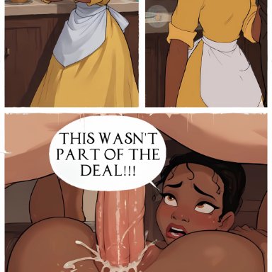 disney, disney princess, the princess and the frog, princess tiana, tiana, xkiosikx, black girl, blowjob, crying, cum, cum in pussy, cum inside, cum on ass, cum on body, dark skin