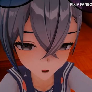 honkai: star rail, silver wolf (honkai: star rail), orange-half-god, 1boy, 1girls, female, male, missionary position, oral, oral sex, pov, rail, sailor uniform, sex, star