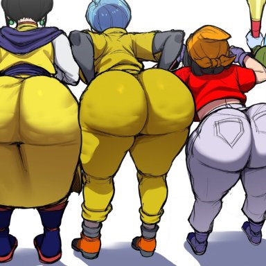 dragon ball, dragon ball gt, dragon ball super, android 18, bulma briefs, chichi, cus, kefla, marcarita, pan (dragon ball), vados, videl, blackwhiplash, divine wine, 9girls