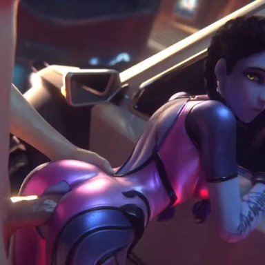 overwatch, overwatch 2, widowmaker, fraxxlr, 1boy, 1boy1girl, 1girl1boy, 1girls, anal, anal penetration, anal sex, ass, big penis, black hair, braid