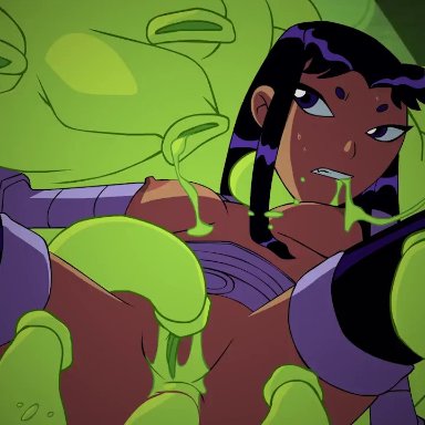 cartoon network, dc, dc comics, teen titans, blackfire, glgrdsklechhh, komand'r, zone, 1girls, alien, alien girl, alien humanoid, anal, anal sex, black hair