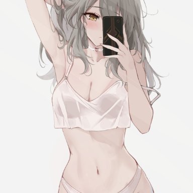 honkai: star rail, trailblazer (honkai: star rail), feint721, feintheart721, 1girls, adult, armpits, bare armpits, bare arms, bare belly, bare chest, bare hands, bare hips, bare midriff, bare navel