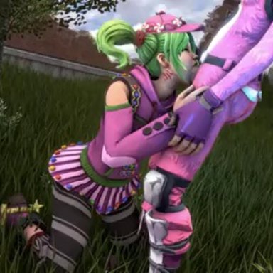 epic games, fortnite, cuddle team leader, zoey (fortnite), the firebrand, 1futa, 1girls, all the way to the base, big penis, blowjob, deepthroat, dickgirl, egirl, eye contact, fellatio