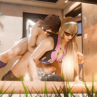 tekken, tekken 8, emilie de rochefort, kazama asuka, nuttytouch, 2futas, after sex, anal, athletic futanari, balls, balls deep, balls touching, beach, big breasts, bouncing breasts