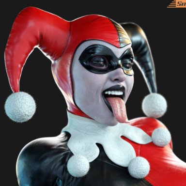 batman (series), dc, dc comics, harleen quinzel, harley quinn, harley quinn (classic), smitty34, 1girls, clown, clown girl, female, light skin, light-skinned female, makeup, pale skin