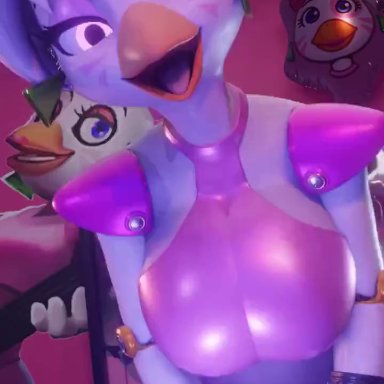 five nights at freddy's, fnaf, scottgames, steel wool studios, chica (fnaf), glamrock chica (fnaf), glamrock chica (mayosplash), manwiththemole, mayosplash, 1girls, animatronic, anthro, anthro penetrated, athletic female, big breasts