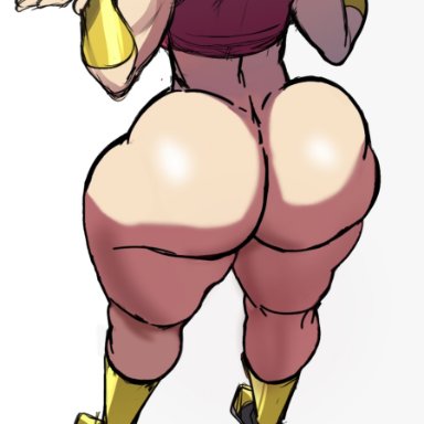 dragon ball, dragon ball super, kefla, blackwhiplash, bwl, 1girls, ass, fat ass, female, huge ass, legendary super saiyan, muscular, muscular ass, muscular female, no panties