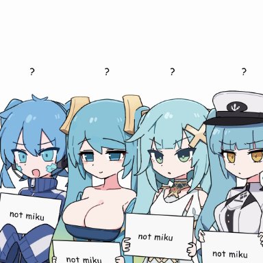 blue archive, genshin impact, goddess of victory: nikke, kagerou project, league of legends, vocaloid, ene (kagerou project), faruzan (genshin impact), hatsune miku, hiyori (blue archive), privaty (nikke), sona buvelle, caststation, ?, 6+girls