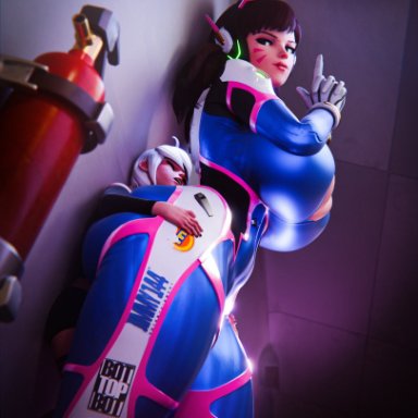 activision, blizzard entertainment, overwatch, overwatch 2, d.va, hana song, scraggle, sprankeez, 1boy, 1boy1girl, 1girls, ass, big ass, big breasts, bigger female