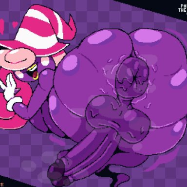 mario (series), paper mario, vivian (paper mario), thedicock, 1dickgirl, 1futa, anus, ass, ass focus, asshole, balls, big anus, big penis, cock-tail, dickgirl