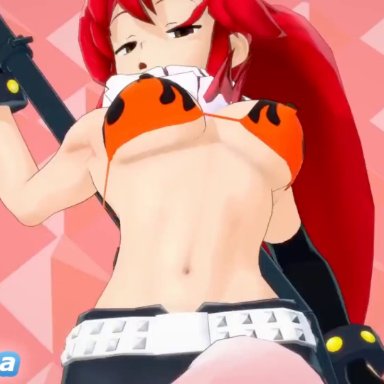 tengen toppa gurren lagann, tengen toppa gurren-lagann, space yoko, yoko littner, yomako, anonbluna, evaan, 1boy, 1girls, ahegao, anime girl, backshots, bikini, blush, boots