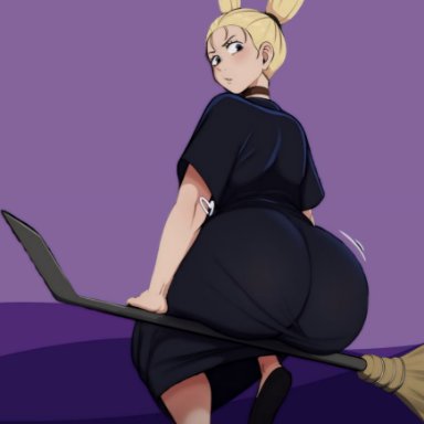 jujutsu kaisen, nishimiya momo, anonymous onryo, yamathegod, 1girls, ass, ass bigger than head, ass focus, ass visible through clothes, big ass, big breasts, big butt, big thighs, black and white clothing, black clothing