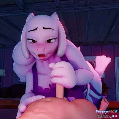 undertale, toriel, thenaysayer34, vranimeted, 1girls, anthro, breast, breasts, closed eyes, fellatio, hentai, penis, pov, pussy, virtual reality