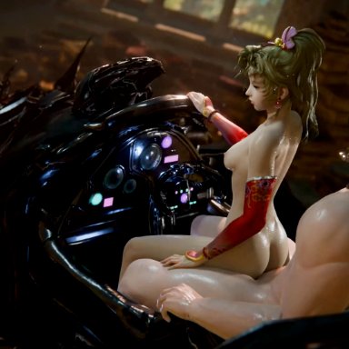 final fantasy, final fantasy vi, terra branford, initial a, 1boy, 1boy1girl, 1girls, armwear, breasts, cowgirl position, female, female focus, female penetrated, green hair, male