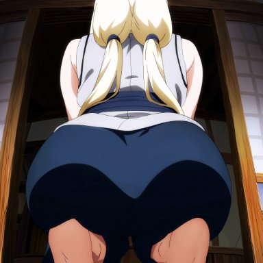 naruto, naruto (classic), naruto (series), naruto shippuden, naruto: the last, tsunade, srun123, 1girls, ass, ass focus, backboob, bare shoulders, bare thighs, barefoot, big ass