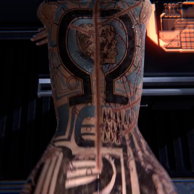 mass effect, mass effect 2, mass effect 3, jack (mass effect), subject zero, ulfsark3d, anal, anal sex, ass, ass focus, jiggle, tattoo, tattoo on back, tattoos, 3d