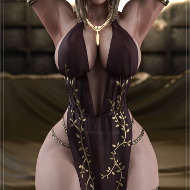 bandai namco, elden ring, fromsoftware, queen marika the eternal, radagon of the golden order, cga3d, erotichris, 1girls, ass, big ass, big breasts, bottom heavy, breasts, bust, busty