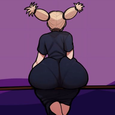 jujutsu kaisen, nishimiya momo, anonymous onryo, blackwhiplash, bwl, 1girls, ass, ass bigger than head, ass bigger than torso, ass dough, ass focus, ass visible through clothes, back view, backboob, big ass