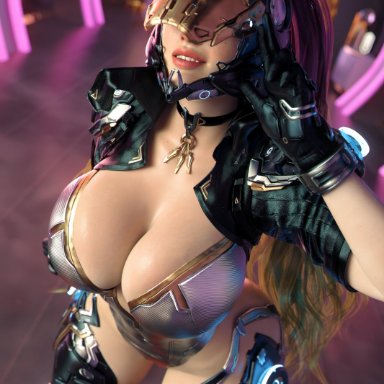 the first descendant, bunny (the first descendant), ultimate bunny, apone3d, armored boots, armored gloves, asian, asian female, big ass, breasts, bunny costume, bunny ears, bunny girl, bunnysuit, camel toe